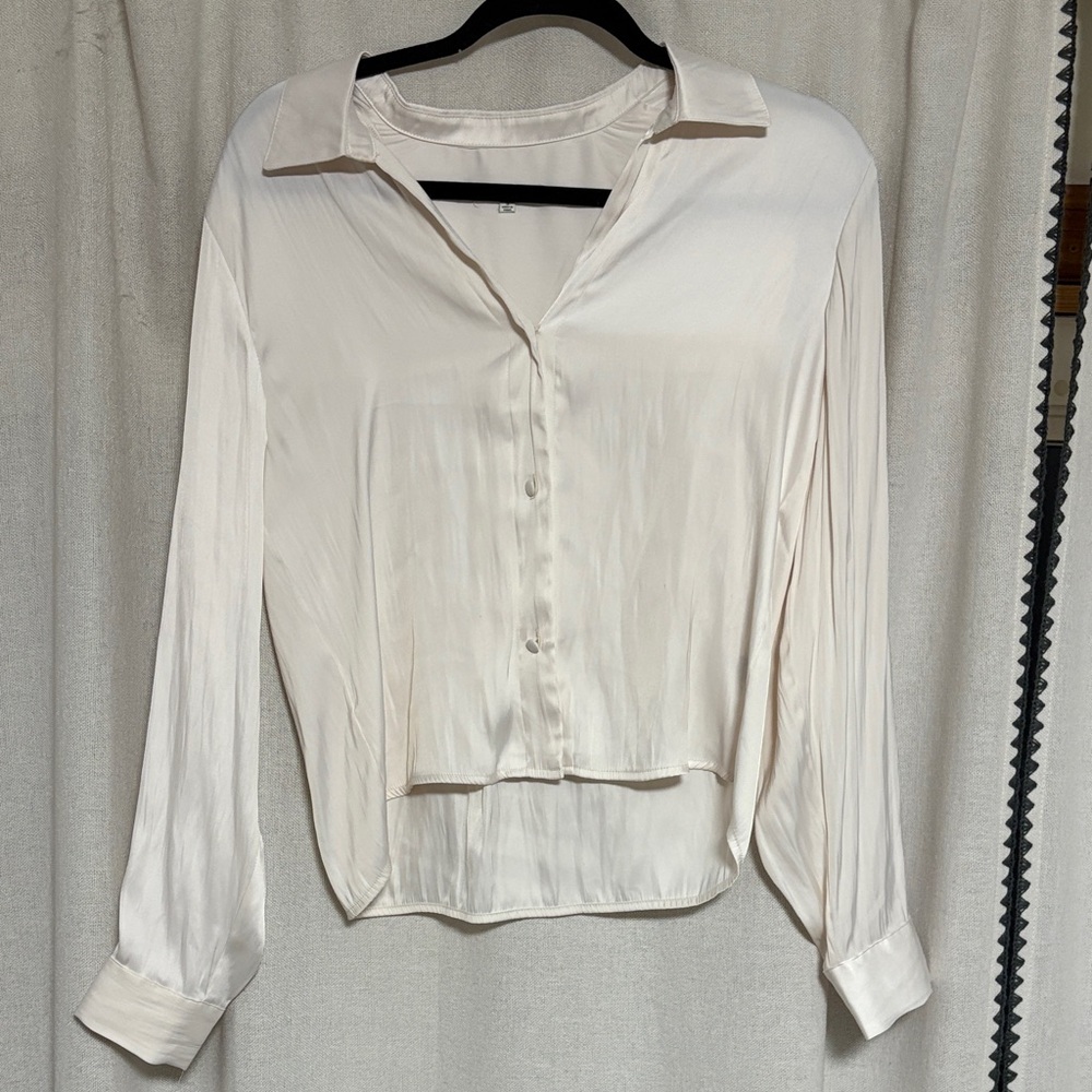 Z Supply Cream Button-Down Shirt